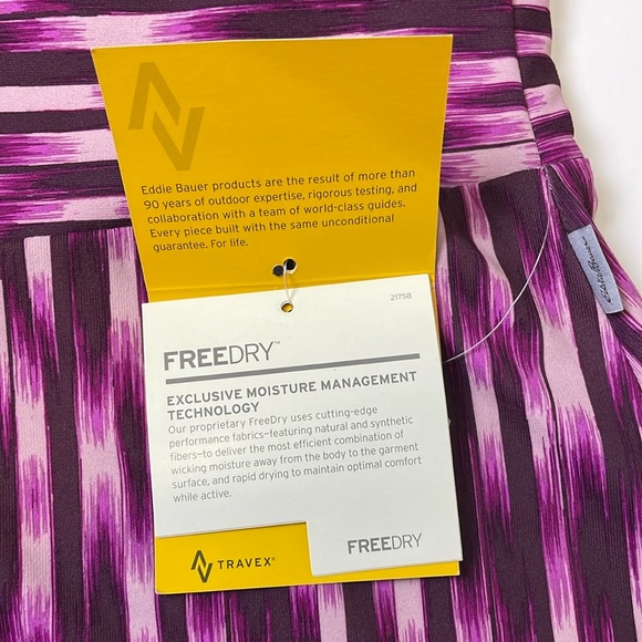 NWT Eddie Bauer Women’s Space Dyed Aster Cranberry Maxi Dress Size L Racer Back - Picture 9 of 16